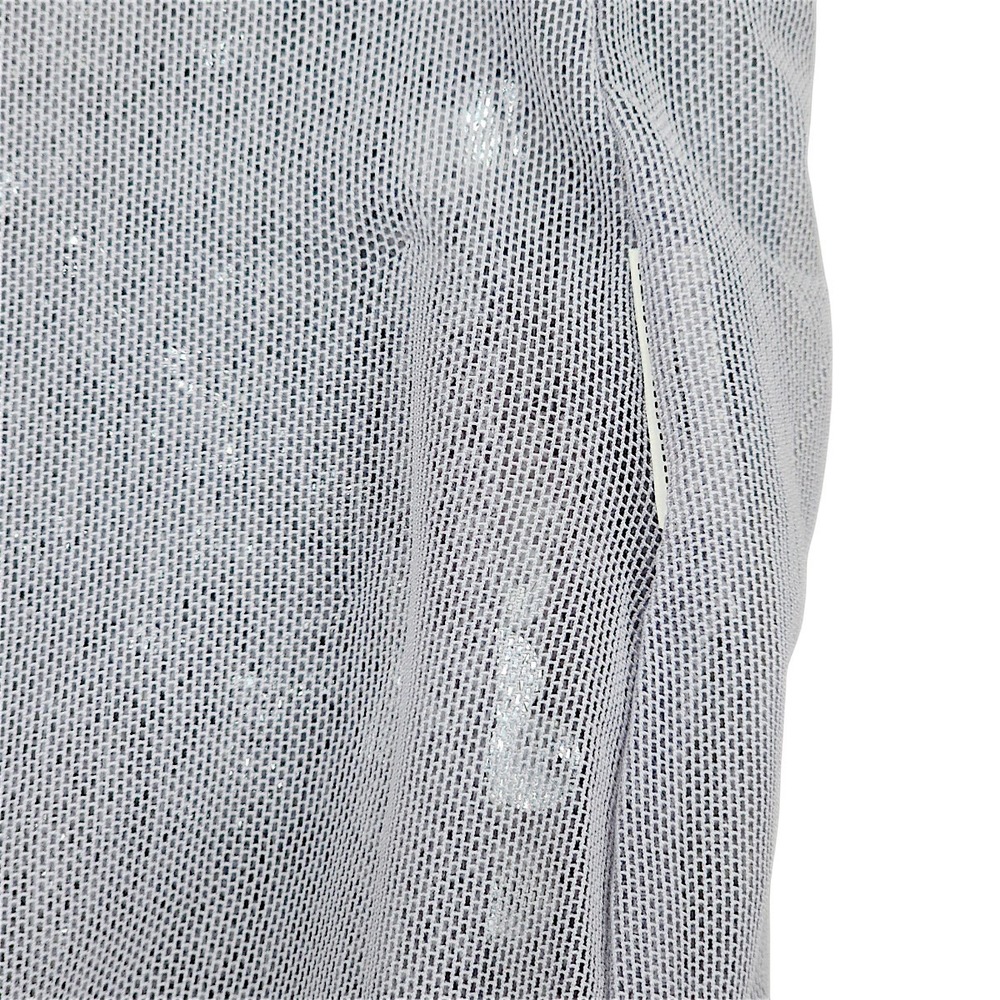 Zara Sequin Midi Skirt M Silver Sparkle Cocktail Party Disco Costume NYE Holiday - Picture 5 of 12
